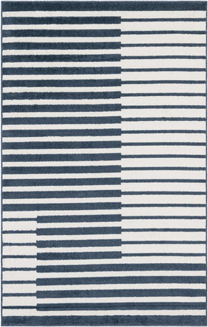 Blue 5' 1 x 8' Norge Rectangle Area Rug 100% Polypropylene Easy Clean Non Shed Stain Resistant Modern Carpet for Home Interior Design for Sale at Rug Engine