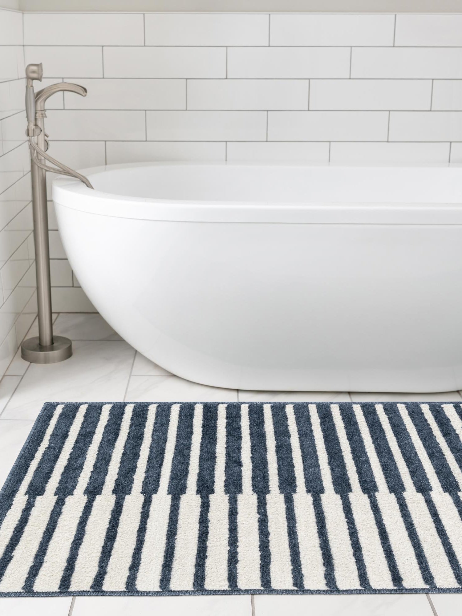 Blue 2' x 8' Norge Runner Area Rug 100% Polypropylene Easy Clean Non Shed Stain Resistant Modern Carpet for Home Interior Design for Sale at Rug Engine