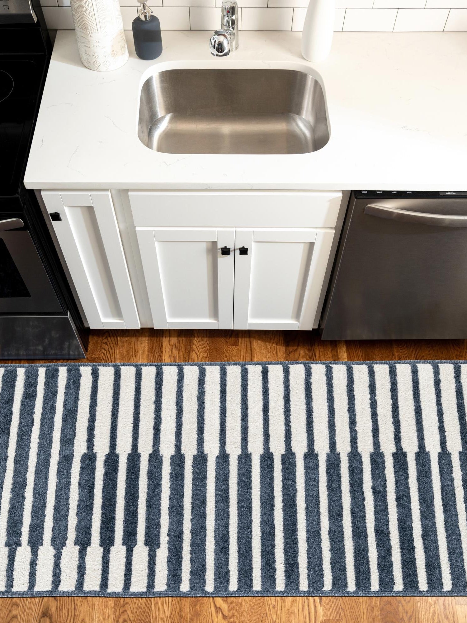 Blue 2' x 8' Norge Runner Area Rug 100% Polypropylene Easy Clean Non Shed Stain Resistant Modern Carpet for Home Interior Design for Sale at Rug Engine
