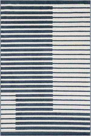 Blue 6' 1 x 9' Norge Rectangle Area Rug 100% Polypropylene Easy Clean Non Shed Stain Resistant Modern Carpet for Home Interior Design for Sale at Rug Engine