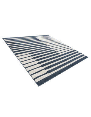 Blue 7' 10 x 7' 10 Norge Square Area Rug 100% Polypropylene Easy Clean Non Shed Stain Resistant Modern Carpet for Home Interior Design for Sale at Rug Engine