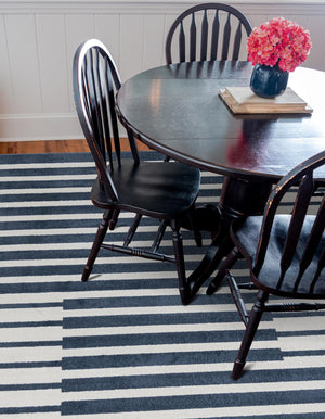 Blue 10' x 10' Norge Square Area Rug 100% Polypropylene Easy Clean Non Shed Stain Resistant Modern Carpet for Home Interior Design for Sale at Rug Engine