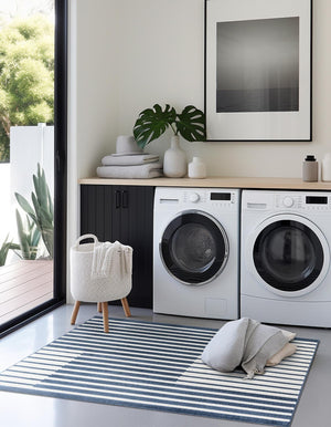 Blue 10' x 10' Norge Square Area Rug 100% Polypropylene Easy Clean Non Shed Stain Resistant Modern Carpet for Home Interior Design for Sale at Rug Engine