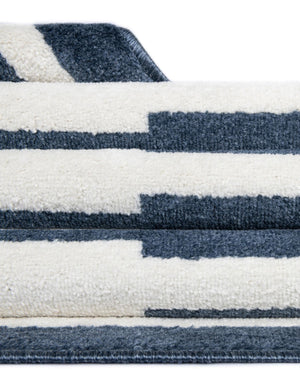 Blue 10' x 10' Norge Square Area Rug 100% Polypropylene Easy Clean Non Shed Stain Resistant Modern Carpet for Home Interior Design for Sale at Rug Engine