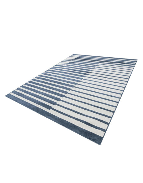 Blue 7' 10 x 10' Norge Rectangle Area Rug 100% Polypropylene Easy Clean Non Shed Stain Resistant Modern Carpet for Home Interior Design for Sale at Rug Engine