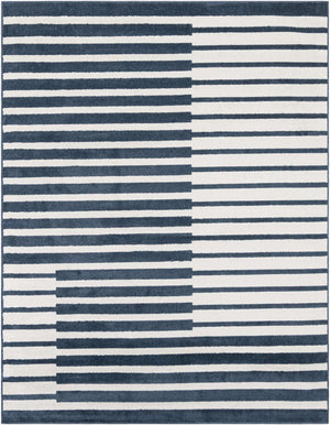 Blue 7' 10 x 10' Norge Rectangle Area Rug 100% Polypropylene Easy Clean Non Shed Stain Resistant Modern Carpet for Home Interior Design for Sale at Rug Engine