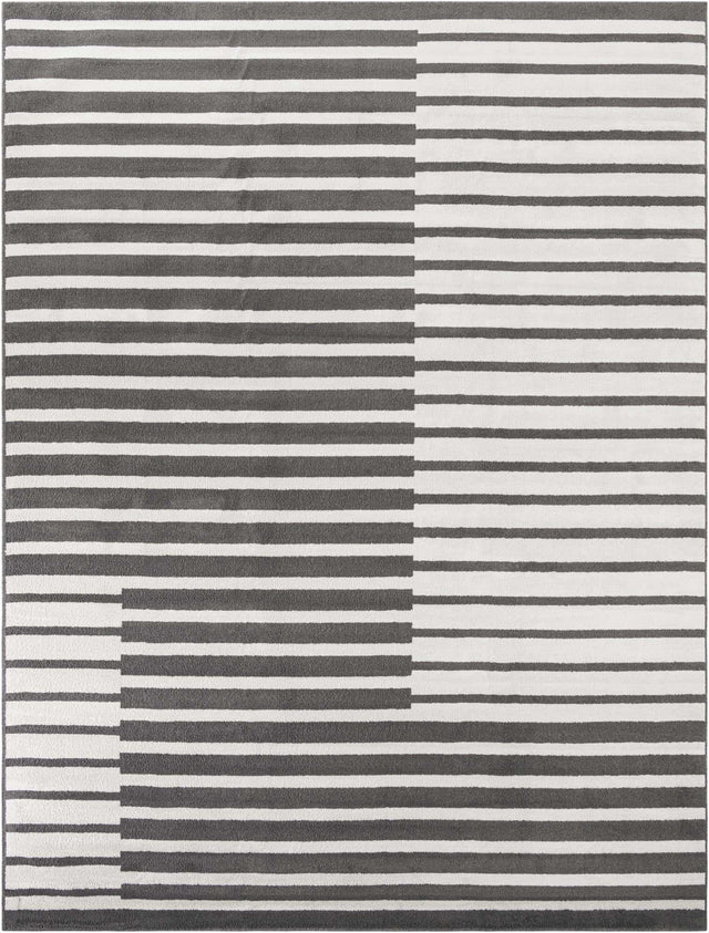 Gray 10' x 13' 1 Norge Rectangle Area Rug 100% Polypropylene Easy Clean Non Shed Stain Resistant Modern Carpet for Home Interior Design for Sale at Rug Engine