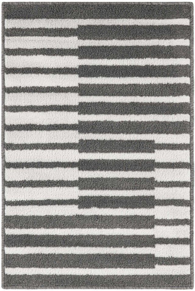 Gray 2' x 3' 1 Norge Rectangle Area Rug 100% Polypropylene Easy Clean Non Shed Stain Resistant Modern Carpet for Home Interior Design for Sale at Rug Engine