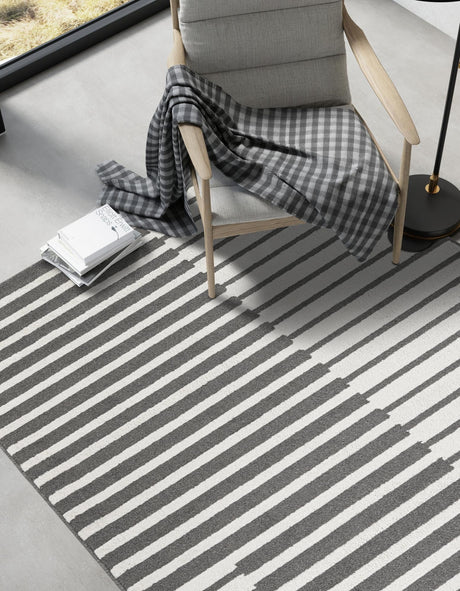 Gray 7' 10 x 10' Norge Rectangle Area Rug 100% Polypropylene Easy Clean Non Shed Stain Resistant Modern Carpet for Home Interior Design for Sale at Rug Engine