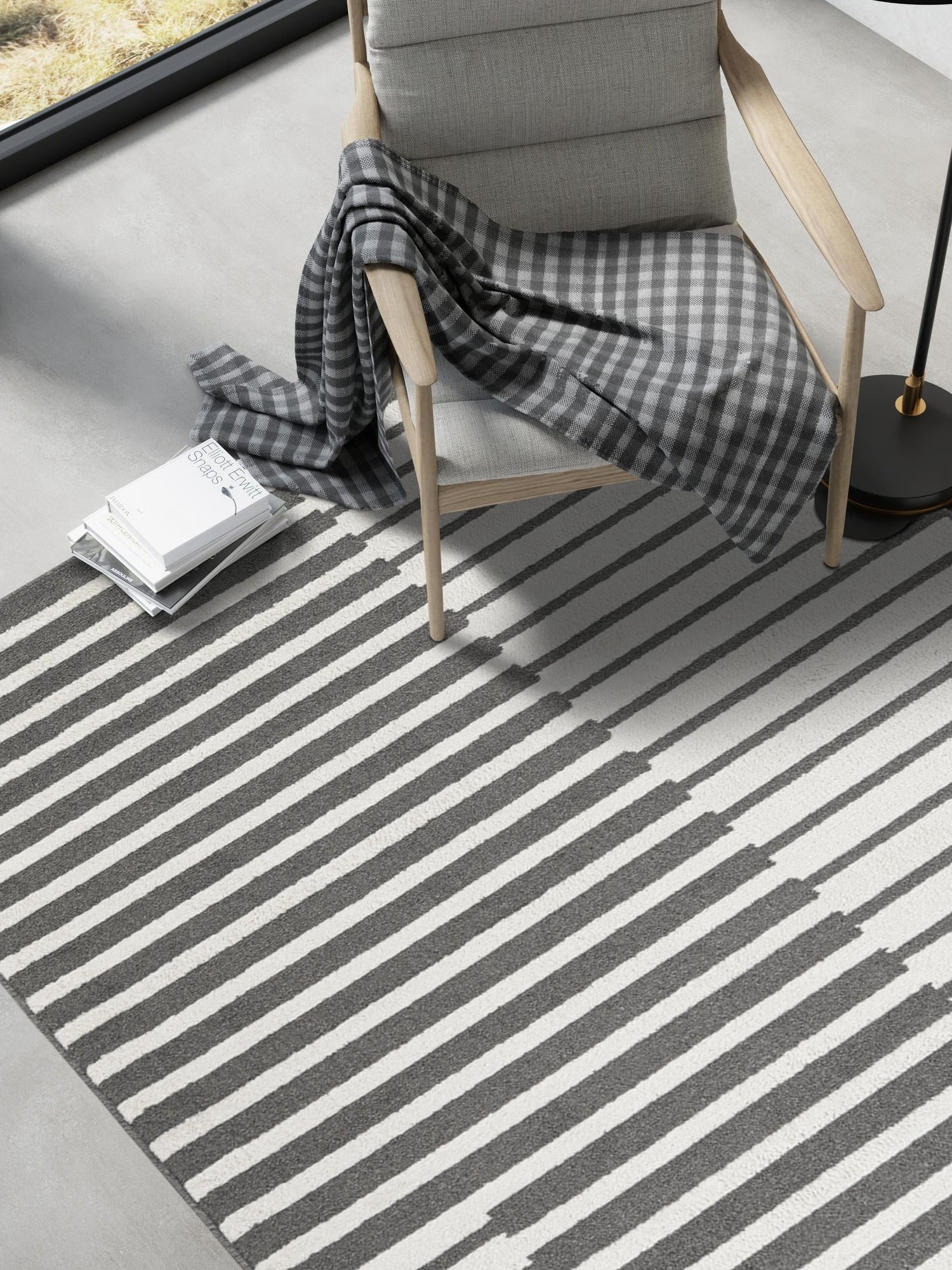 Gray 5' 1 x 7' 1 Norge Rectangle Area Rug 100% Polypropylene Easy Clean Non Shed Stain Resistant Modern Carpet for Home Interior Design for Sale at Rug Engine