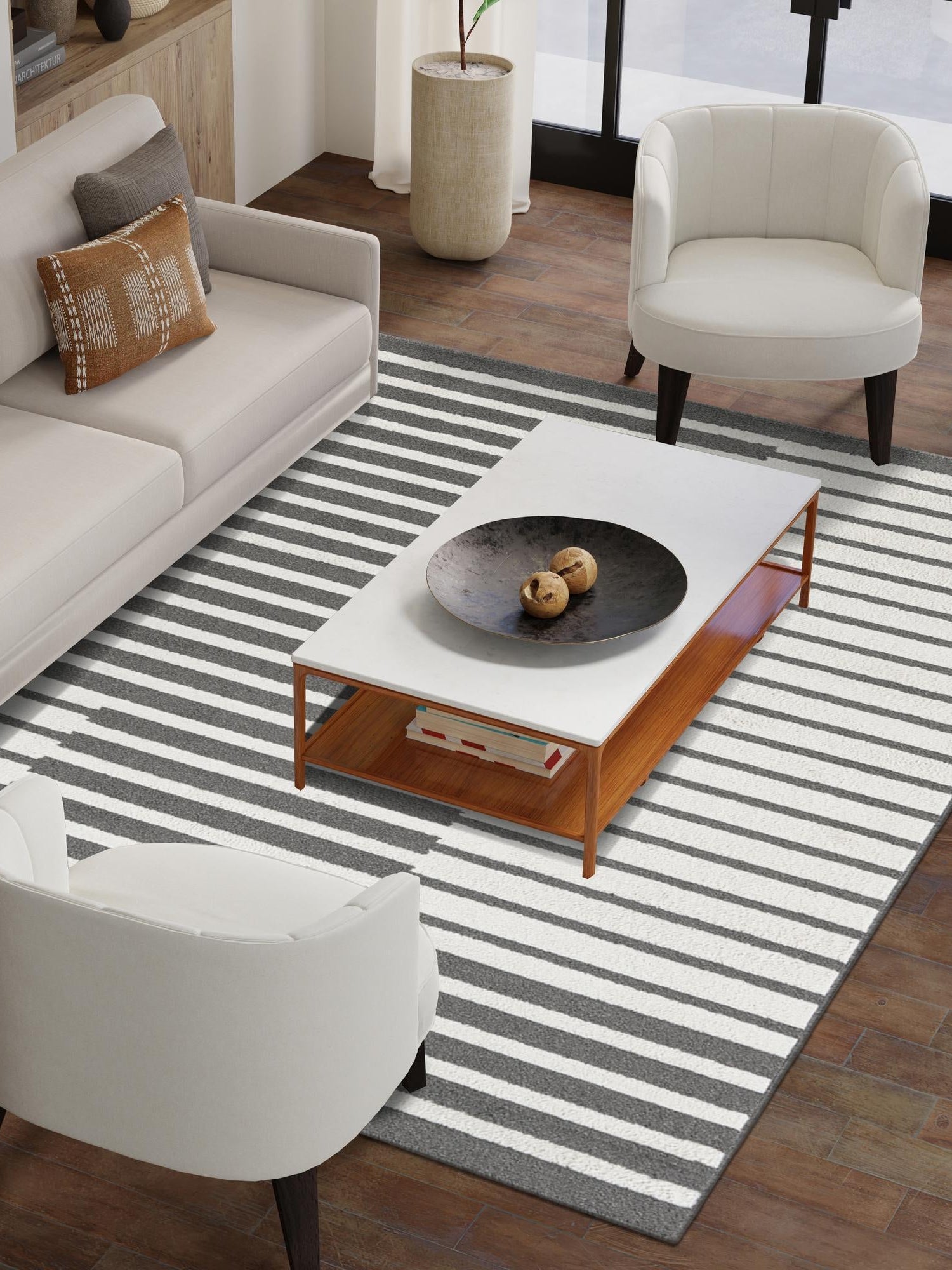 Gray 9' x 12' Norge Rectangle Area Rug 100% Polypropylene Easy Clean Non Shed Stain Resistant Modern Carpet for Home Interior Design for Sale at Rug Engine