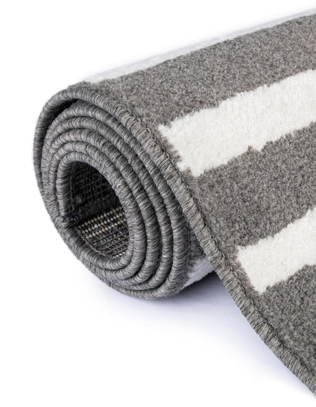 Gray 10' x 13' 1 Norge Rectangle Area Rug 100% Polypropylene Easy Clean Non Shed Stain Resistant Modern Carpet for Home Interior Design for Sale at Rug Engine