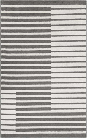 Gray 5' 1 x 8' Norge Rectangle Area Rug 100% Polypropylene Easy Clean Non Shed Stain Resistant Modern Carpet for Home Interior Design for Sale at Rug Engine