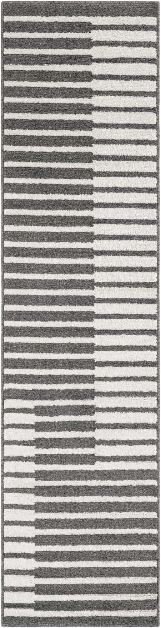 Gray 2' x 8' Norge Runner Area Rug 100% Polypropylene Easy Clean Non Shed Stain Resistant Modern Carpet for Home Interior Design for Sale at Rug Engine
