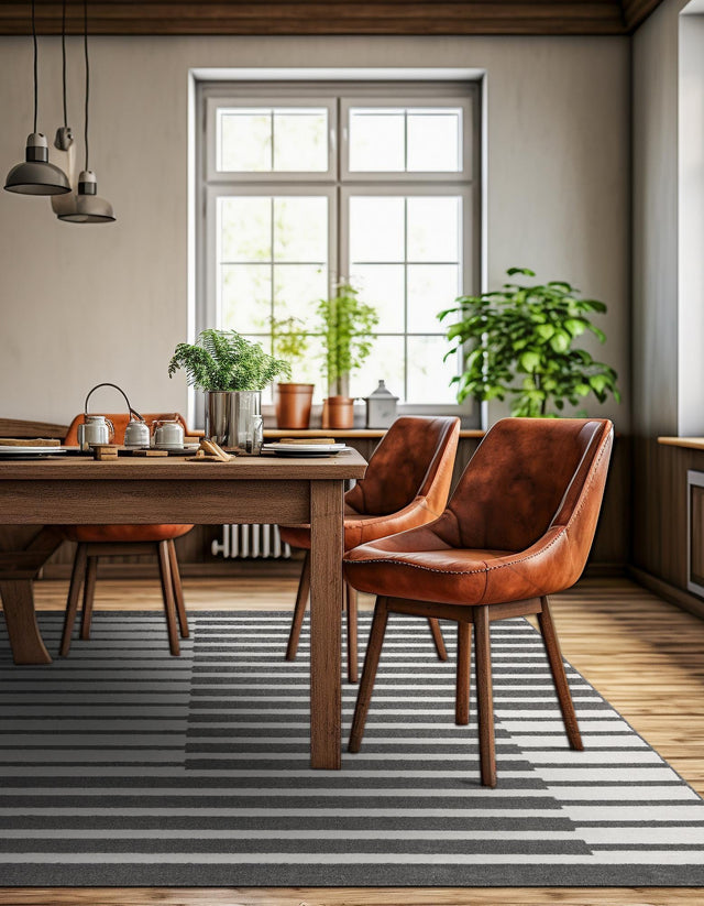 Gray 7' 10 x 7' 10 Norge Square Area Rug 100% Polypropylene Easy Clean Non Shed Stain Resistant Modern Carpet for Home Interior Design for Sale at Rug Engine