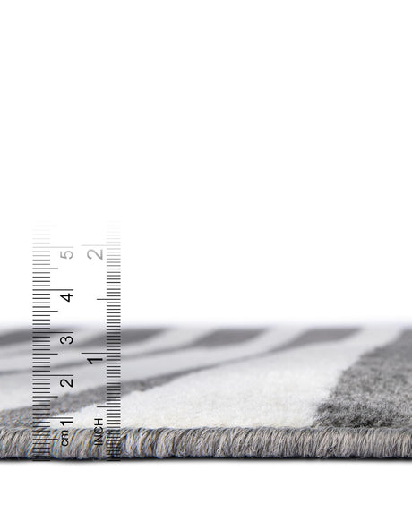 Gray 7' 10 x 7' 10 Norge Square Area Rug 100% Polypropylene Easy Clean Non Shed Stain Resistant Modern Carpet for Home Interior Design for Sale at Rug Engine