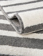 Gray 7' 10 x 7' 10 Norge Square Area Rug 100% Polypropylene Easy Clean Non Shed Stain Resistant Modern Carpet for Home Interior Design for Sale at Rug Engine