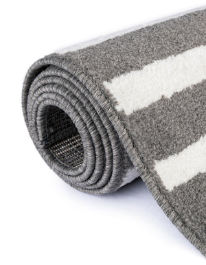 Gray 7' 10 x 7' 10 Norge Square Area Rug 100% Polypropylene Easy Clean Non Shed Stain Resistant Modern Carpet for Home Interior Design for Sale at Rug Engine