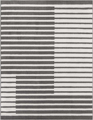 Gray 7' 10 x 10' Norge Rectangle Area Rug 100% Polypropylene Easy Clean Non Shed Stain Resistant Modern Carpet for Home Interior Design for Sale at Rug Engine