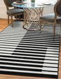 Black 7' 10 x 10' Norge Rectangle Area Rug 100% Polypropylene Easy Clean Non Shed Stain Resistant Modern Carpet for Home Interior Design for Sale at Rug Engine