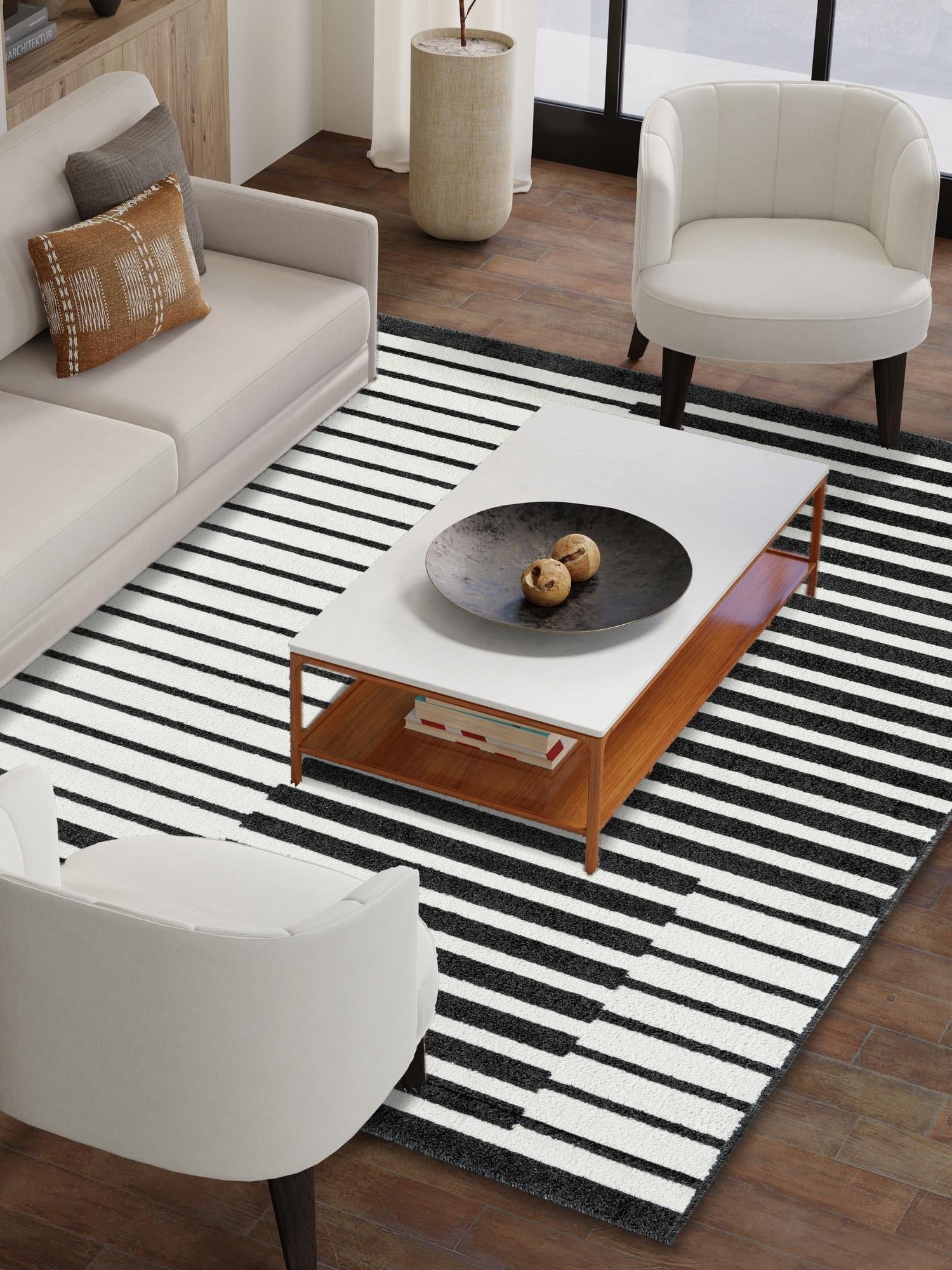 Black 9' x 12' Norge Rectangle Area Rug 100% Polypropylene Easy Clean Non Shed Stain Resistant Modern Carpet for Home Interior Design for Sale at Rug Engine