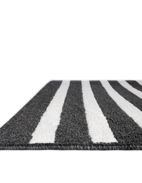 Black 2' x 6' 1 Norge Runner Area Rug 100% Polypropylene Easy Clean Non Shed Stain Resistant Modern Carpet for Home Interior Design for Sale at Rug Engine