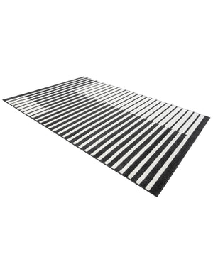 Black 6' 1 x 9' Norge Rectangle Area Rug 100% Polypropylene Easy Clean Non Shed Stain Resistant Modern Carpet for Home Interior Design for Sale at Rug Engine