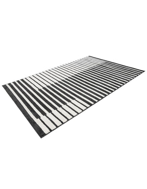 Black 6' 1 x 9' Norge Rectangle Area Rug 100% Polypropylene Easy Clean Non Shed Stain Resistant Modern Carpet for Home Interior Design for Sale at Rug Engine