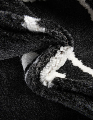 Black 7' 10 x 7' 10 Norge Round Area Rug 100% Polypropylene Easy Clean Non Shed Stain Resistant Modern Carpet for Home Interior Design for Sale at Rug Engine
