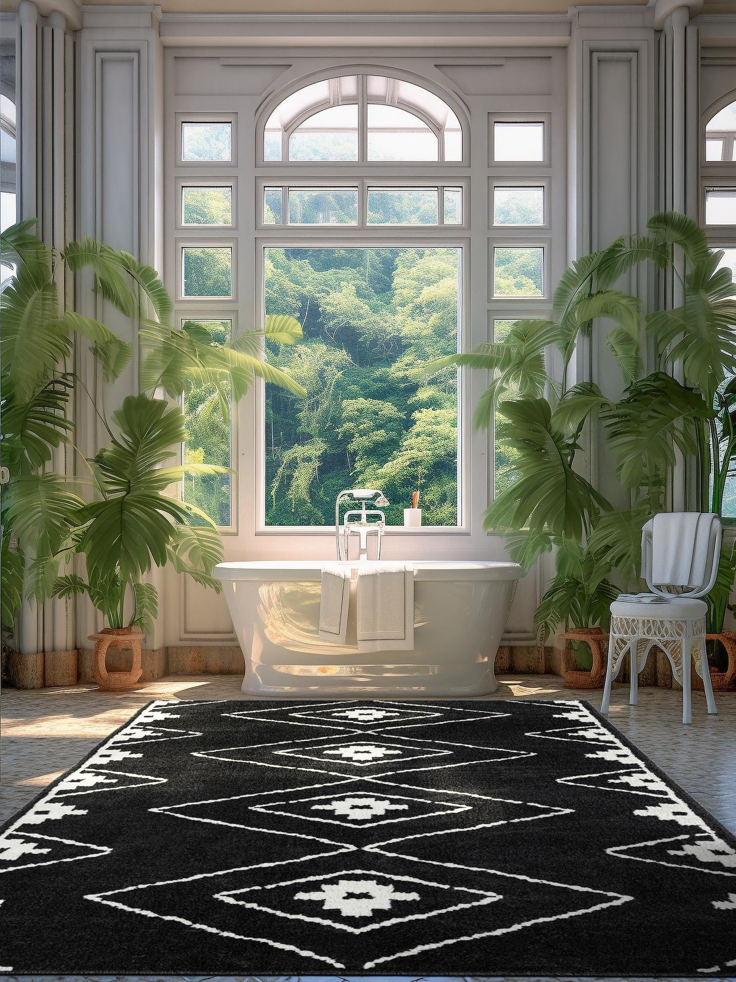 Black 9' x 12' Norge Rectangle Area Rug 100% Polypropylene Easy Clean Non Shed Stain Resistant Modern Carpet for Home Interior Design for Sale at Rug Engine
