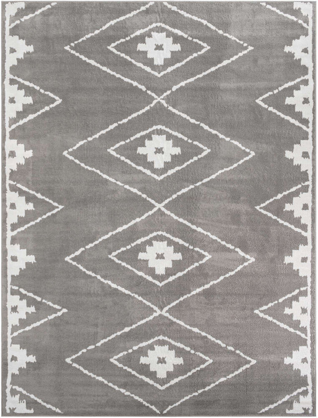 Gray 10' x 13' 1 Norge Rectangle Area Rug 100% Polypropylene Easy Clean Non Shed Stain Resistant Modern Carpet for Home Interior Design for Sale at Rug Engine