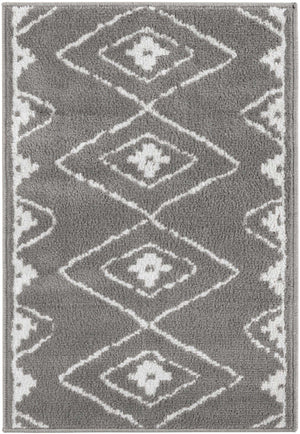 Gray 2' x 3' 1 Norge Rectangle Area Rug 100% Polypropylene Easy Clean Non Shed Stain Resistant Modern Carpet for Home Interior Design for Sale at Rug Engine