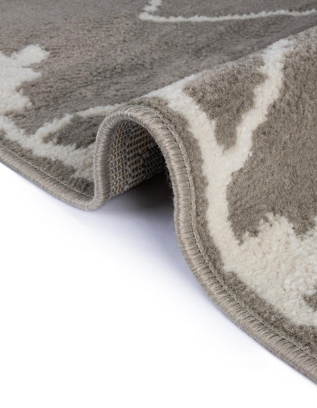 Gray 3' 1 x 3' 1 Norge Round Area Rug 100% Polypropylene Easy Clean Non Shed Stain Resistant Modern Carpet for Home Interior Design for Sale at Rug Engine