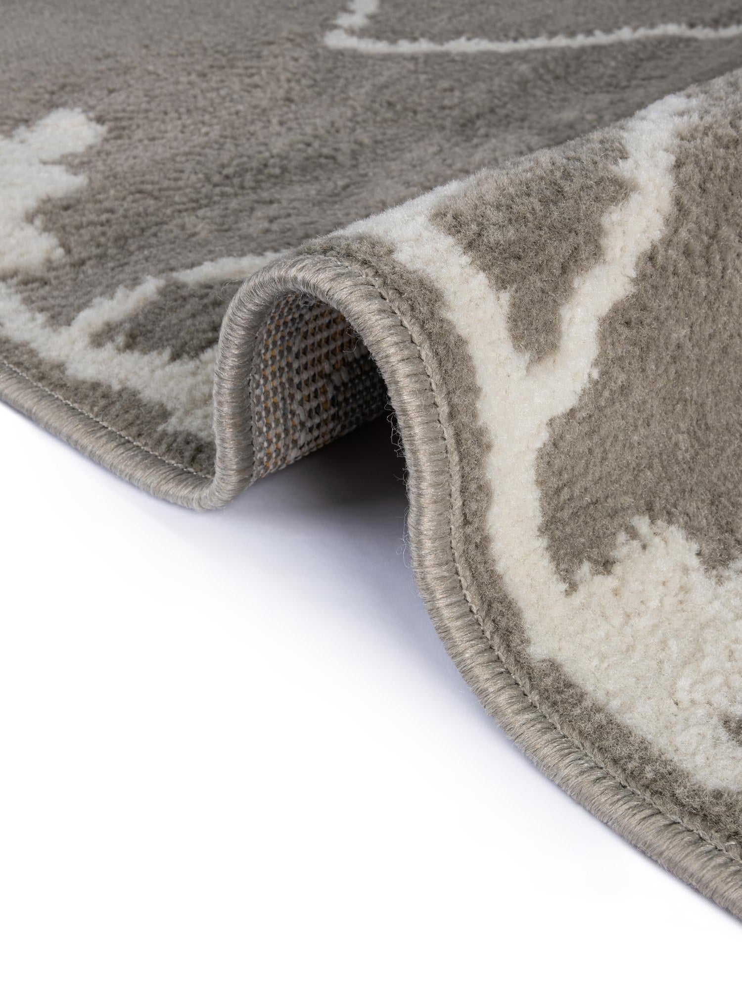Gray 5' 1 x 5' 1 Norge Round Area Rug 100% Polypropylene Easy Clean Non Shed Stain Resistant Modern Carpet for Home Interior Design for Sale at Rug Engine