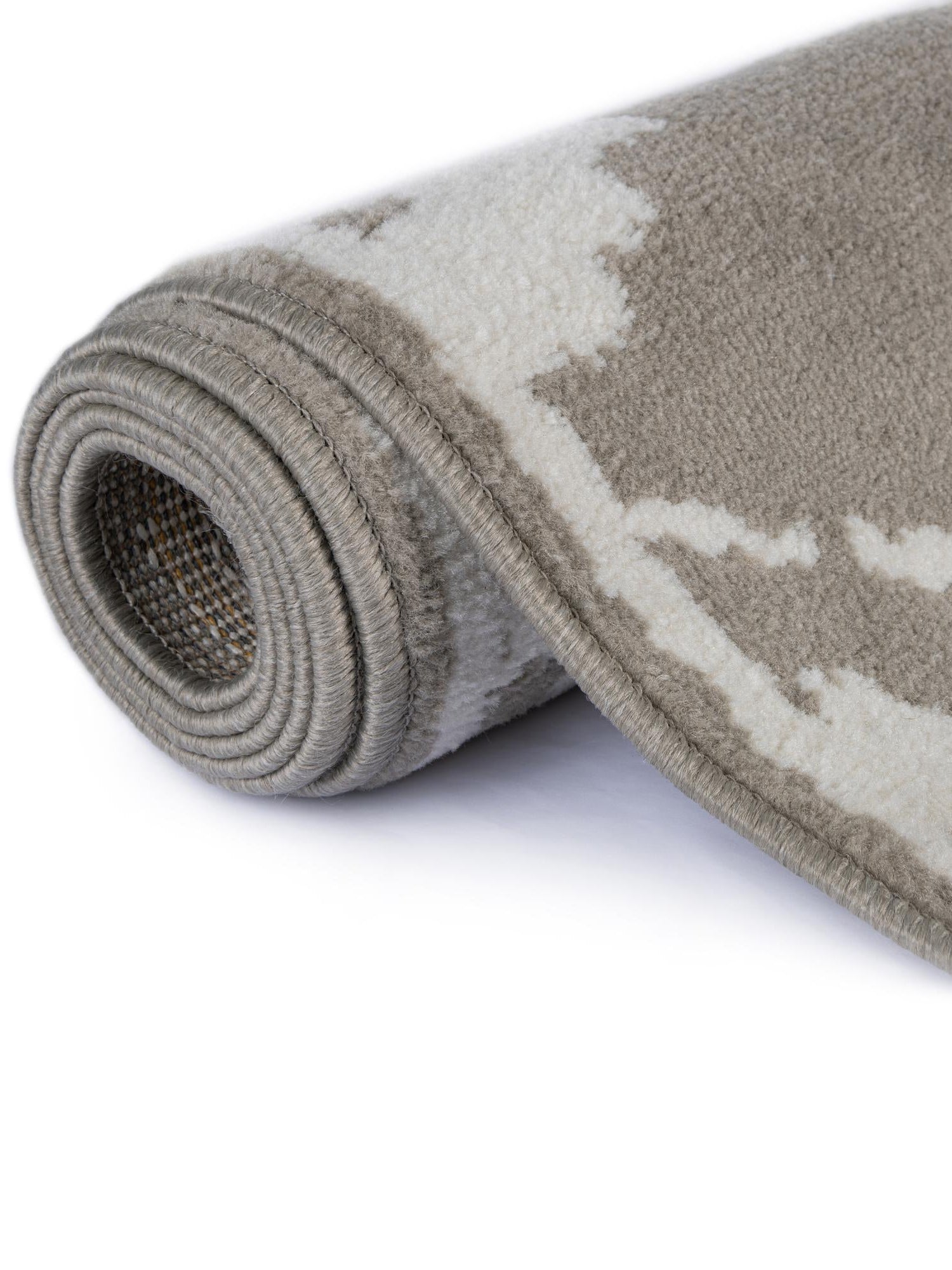 Gray 5' 1 x 5' 1 Norge Round Area Rug 100% Polypropylene Easy Clean Non Shed Stain Resistant Modern Carpet for Home Interior Design for Sale at Rug Engine