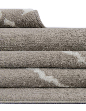 Gray 3' 1 x 3' 1 Norge Round Area Rug 100% Polypropylene Easy Clean Non Shed Stain Resistant Modern Carpet for Home Interior Design for Sale at Rug Engine