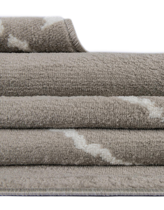 Gray 3' 1 x 3' 1 Norge Round Area Rug 100% Polypropylene Easy Clean Non Shed Stain Resistant Modern Carpet for Home Interior Design for Sale at Rug Engine