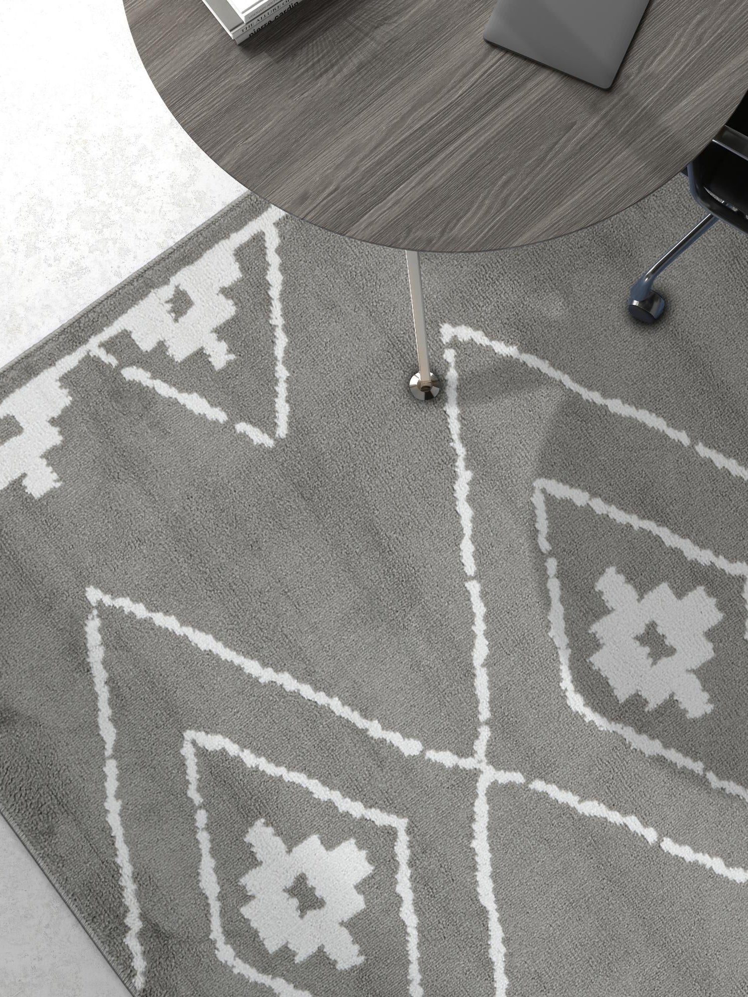 Gray 9' x 12' Norge Rectangle Area Rug 100% Polypropylene Easy Clean Non Shed Stain Resistant Modern Carpet for Home Interior Design for Sale at Rug Engine