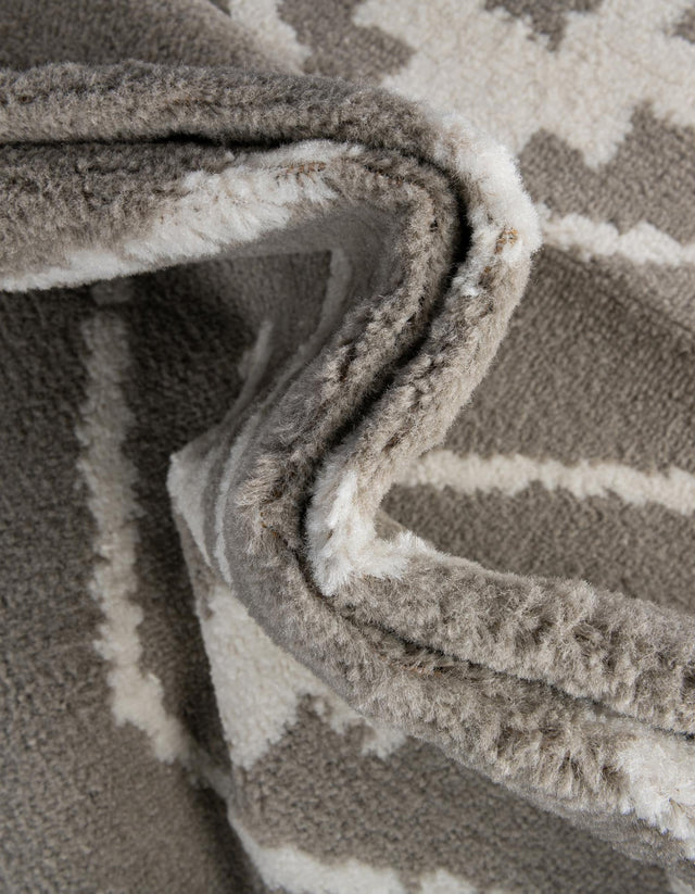 Gray 6' 1 x 9' Norge Rectangle Area Rug 100% Polypropylene Easy Clean Non Shed Stain Resistant Modern Carpet for Home Interior Design for Sale at Rug Engine