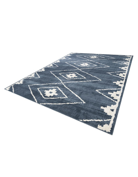 Blue 10' x 13' 1 Norge Rectangle Area Rug 100% Polypropylene Easy Clean Non Shed Stain Resistant Modern Carpet for Home Interior Design for Sale at Rug Engine