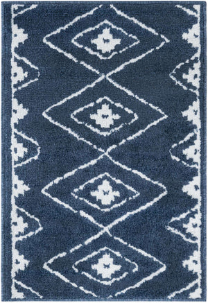 Blue 2' x 3' 1 Norge Rectangle Area Rug 100% Polypropylene Easy Clean Non Shed Stain Resistant Modern Carpet for Home Interior Design for Sale at Rug Engine