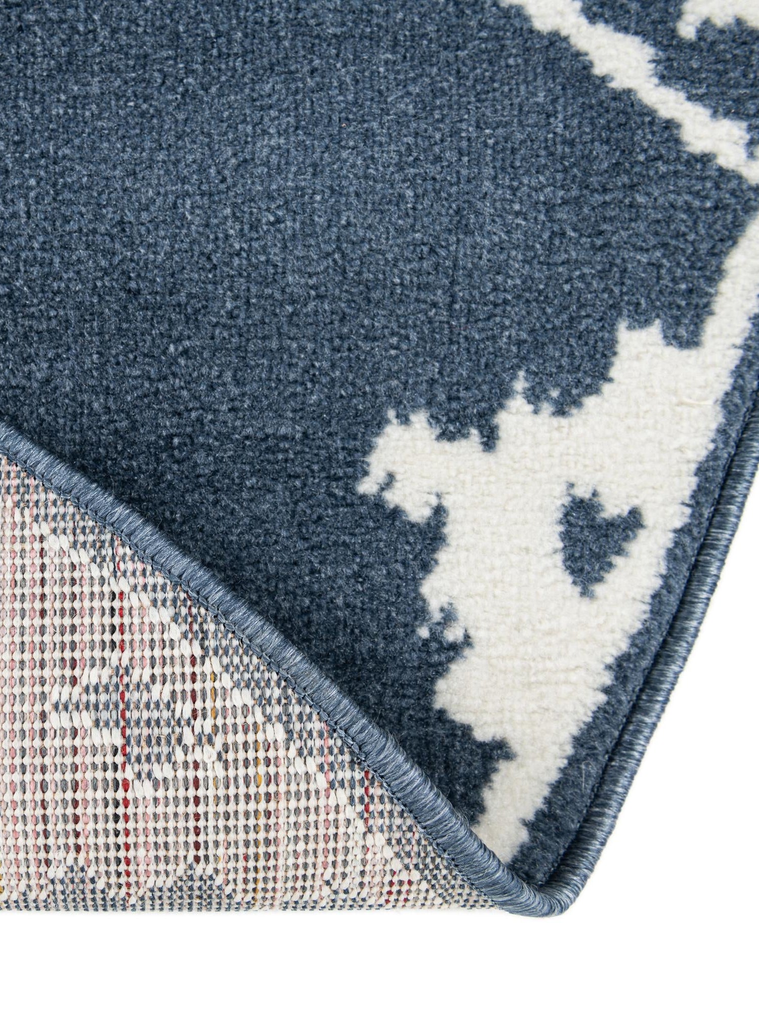 Blue 4' 1 x 4' 1 Norge Round Area Rug 100% Polypropylene Easy Clean Non Shed Stain Resistant Modern Carpet for Home Interior Design for Sale at Rug Engine