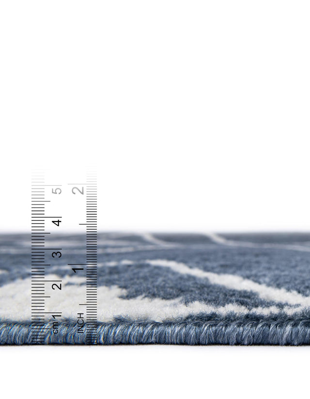 Blue 2' x 8' Norge Runner Area Rug 100% Polypropylene Easy Clean Non Shed Stain Resistant Modern Carpet for Home Interior Design for Sale at Rug Engine