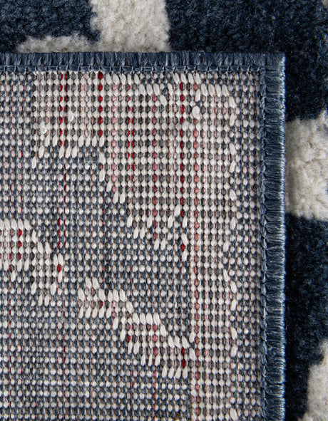 Blue 7' 10 x 7' 10 Norge Square Area Rug 100% Polypropylene Easy Clean Non Shed Stain Resistant Modern Carpet for Home Interior Design for Sale at Rug Engine