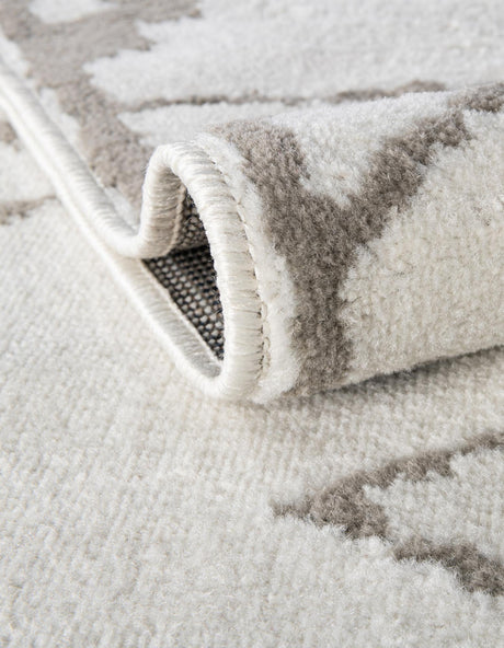 Ivory 10' x 10' Norge Round Area Rug 100% Polypropylene Easy Clean Non Shed Stain Resistant Modern Carpet for Home Interior Design for Sale at Rug Engine