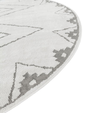 Ivory 10' x 10' Norge Round Area Rug 100% Polypropylene Easy Clean Non Shed Stain Resistant Modern Carpet for Home Interior Design for Sale at Rug Engine