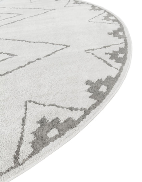 Ivory 10' x 10' Norge Round Area Rug 100% Polypropylene Easy Clean Non Shed Stain Resistant Modern Carpet for Home Interior Design for Sale at Rug Engine