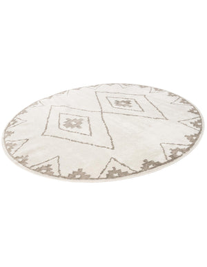 Ivory 10' x 10' Norge Round Area Rug 100% Polypropylene Easy Clean Non Shed Stain Resistant Modern Carpet for Home Interior Design for Sale at Rug Engine