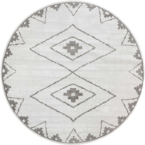Ivory 10' x 10' Norge Round Area Rug 100% Polypropylene Easy Clean Non Shed Stain Resistant Modern Carpet for Home Interior Design for Sale at Rug Engine