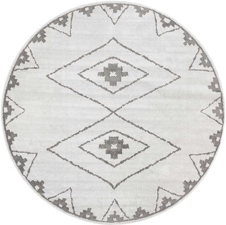 Ivory 10' x 10' Norge Round Area Rug 100% Polypropylene Easy Clean Non Shed Stain Resistant Modern Carpet for Home Interior Design for Sale at Rug Engine